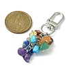 Chakra Gemstone Chip Beaded Pendant Decorations HJEW-JM01237-02-2