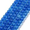 Crackle Glass Round Bead Strands CCG-C001-01B-03-1