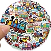 56Pcs PVC Waterproof Stickers PW-WG2E0E7-01-3