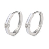 Brass Micro Pave Clear Cubic Zirconia Hoop Earrings for Women EJEW-S234-06P-1