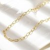 Brass Paperclip Chain Necklaces NJEW-A042-03G-1