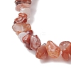 Natural Red Agate Stretch Bracelets BJEW-JB11147-05-4