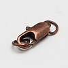 Brass Lobster Claw Clasps KK-KK801-R-1