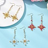 Star Glass Seed Beads Dangle Earrings EJEW-MZ00664-1
