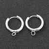 201 Stainless Steel Huggie Hoop Earring Findings STAS-P283-01D-S-1