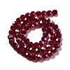 Electroplate Transparent Glass Beads Strands EGLA-A035-T8mm-A02-2