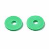 Flat Round Handmade Polymer Clay Beads CLAY-R067-10mm-06-2