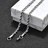 Non-Tarnish 304 Stainless Steel Rope Chain Necklaces NJEW-F226-03P-06-2