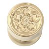 Golden Tone Round Wax Seal Brass Stamp Heads AJEW-M040-01G-K-2