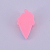 Opaque Frosted Resin Cabochon RESI-WH0009-06-2