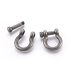 304 Stainless Steel Screw D-Ring Anchor Shackle Clasps STAS-E446-28A-AS-2