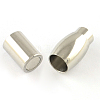Smooth Surface 316 Surgical Stainless Steel Magnetic Clasps with Glue-in Ends STAS-R074-20-2