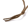 Alloy Rhombus with Feather Pendant Necklace with Wood Beads NJEW-P261-06AB-4