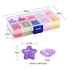 240Pcs 10 Colors Transparent Acrylic Beads MACR-YW0001-89-3