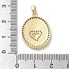 Brass Micro Pave Cubic Zirconia Pendants KK-E091-10G-3