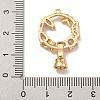 Brass Micro Pave Cubic Zirconia Fold Over Clasps KK-U037-30G-02-3