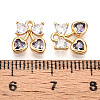 Brass Micro Pave Cubic Zirconia Charms KK-N261-94C-G-3