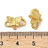 Brass Hook Clasps KK-U045-01G-3