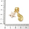 Brass Micro Pave Clear Cubic Zirconia Pendants CU-CBA4231-10C-G-3