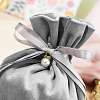 Velvet Jewelry Bags with Drawstring & Plastic Imitation Pearl TP-CJC0001-03F-3