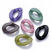 Opaque Spray Painted Acrylic Linking Rings OACR-S036-001B-I-1-1