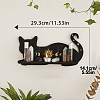 Wooden Cat Shelf for Crystals PW-WG31481-01-1