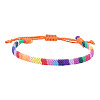 Adjustable Bohemian Style Cotton & Linen Cord Braided Bracelets for Friendship OB0004-7-1