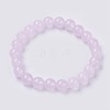 Natural Jade Beaded Stretch Bracelet BJEW-P213-24-8mm-1