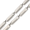 Non-Tarnish 201 Stainless Steel Rectangle Bar Link Chain Necklaces NJEW-Q336-05B-P-5