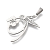 304 Stainless Steel Pendants STAS-U030-11P-2