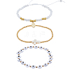 ARRICRAFT 3Pcs 3 Style Rosary Bracelets Set with Virgin Mary Charm BJEW-AR0001-04-1