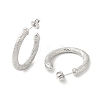 304 Stainless Steel Ring Stud Earrings EJEW-G364-05P-2