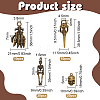 4 Styles Tibetan Style Alloy Pendants FIND-FG0002-81-2