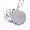 304 Stainless Steel Pendant Necklaces NJEW-G314-08P-2