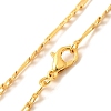 2mm Rack Plating Brass Figaro Chain Necklaces for Women Men MAK-L044-34G-2