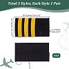 AHADERMAKER 3 Pairs 3 Styles Rectangle Polyester Pilot Epaulettes FIND-GA0003-90A-2