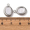 304 Stainless Steel Resin Pendants STAS-P406-15E-P-3