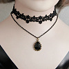 Gothic Lace Necklaces X-NJEW-N0052-283-1