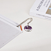 Flat Round with Tree of Life Natural & Synthetic Gemstone Bookmarks AJEW-FH00015-6