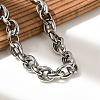 304 Stainless Steel Oval Link Chains Bracelets for Men & Women BJEW-D042-35P-2