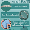 1Pc Rhodium Plated 925 Sterling Silver Adjustable Solitaire Ring Settings FIND-BC0013-97-4