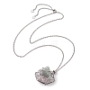 201 Crystal Stone Cage Pendant Necklaces NJEW-JN04765-02-2