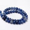 Dyed & Heated Natural Blue Aventurine Beads Strands G-F380-10mm-6