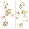 4Pcs 4 Styles Alloy Enamel Pendant Keychains HJEW-FS00052-3