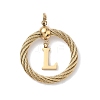 304 Stainless Steel Pendants STAS-D154-01L-G-1