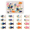 16Pcs 8 Colors Rack Plating Alloy Enamel Beads FIND-TA0002-32-26