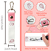 PU Leather & Cotton Name Marker Keychain AJEW-WH0514-034-2