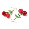 Glass Seed Beads Cherry Dangle Earrings EJEW-MZ00300-4