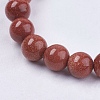 Synthetic Goldstone Bead Strands G-R193-04-6mm-3