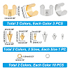 Unicraftale DIY Cone Charm Cuff Ring Making Kit STAS-UN0039-59-3